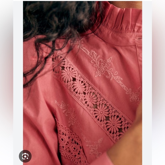 Sézane Lou Rose Shirt Blouse Sz 36 - Picture 5 of 10